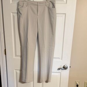 Christopher & Banks Light Beige Straight-Leg Dress Pants